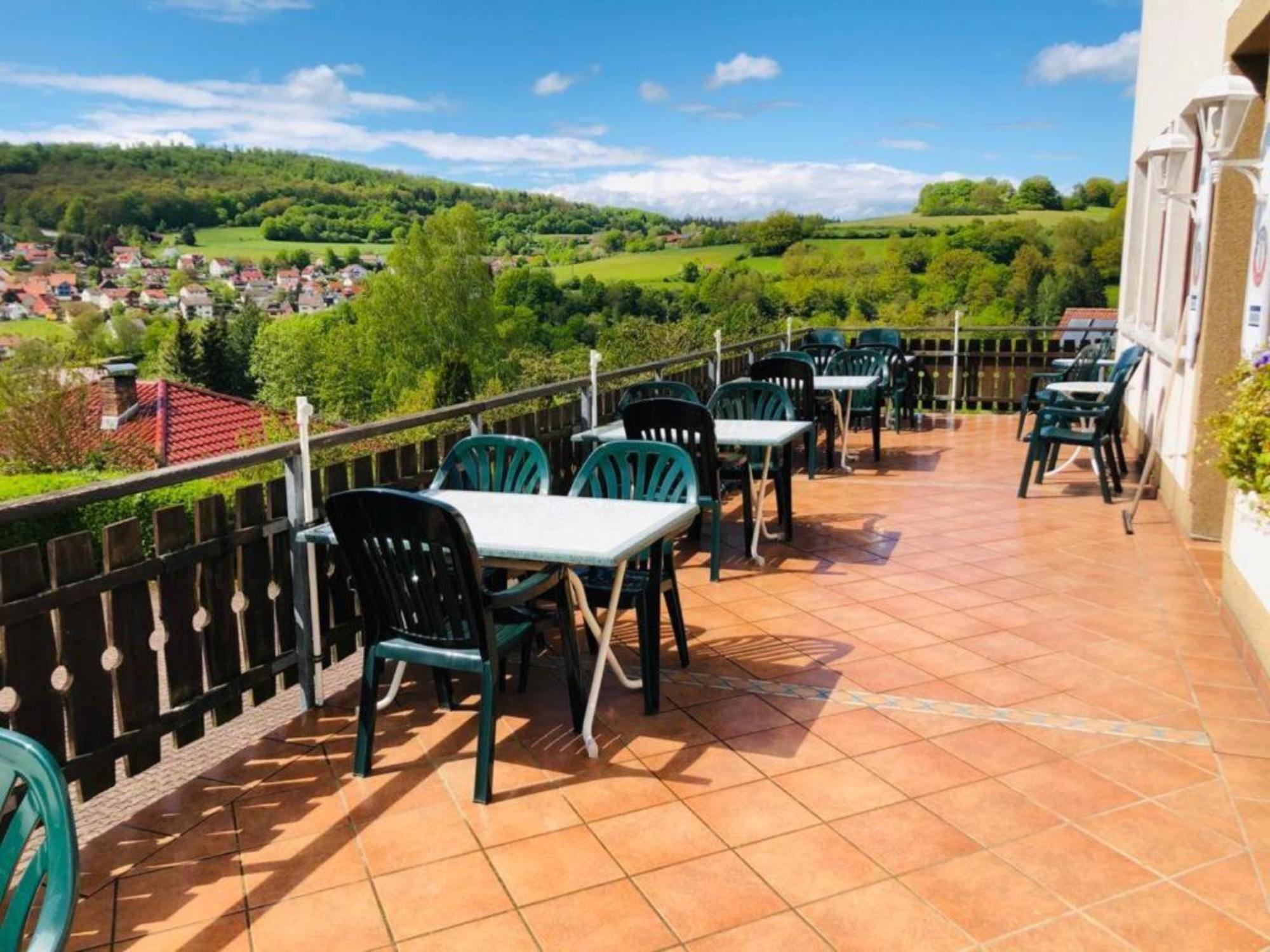 Café Pension Sonnenkanzel Staatsbad Brückenau Exterior foto