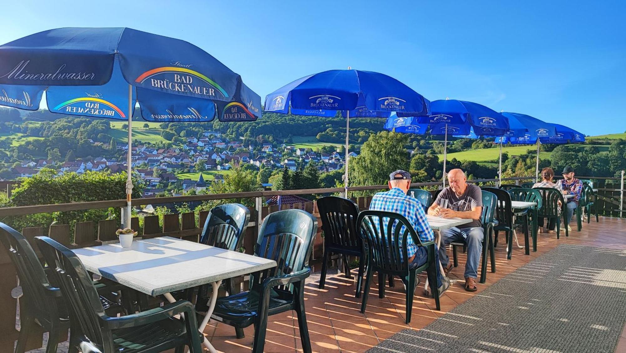 Café Pension Sonnenkanzel Staatsbad Brückenau Exterior foto